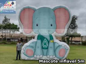 mascote inflável gigante promocional elefante immunológica casa de vacinas